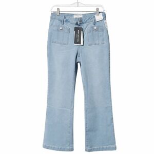 Marc New York Jeans Womens High Rise Flare Light Wash Patch Pocket MJ5PP305 10P